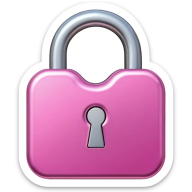 make a padlock. with girly pink tones. sticker