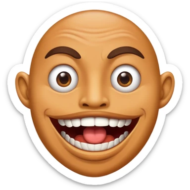 Human with an Giant mouth sticker