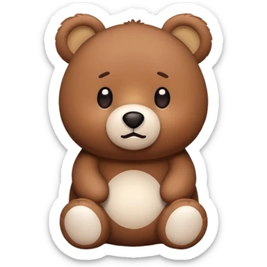line friends brown bear sticker