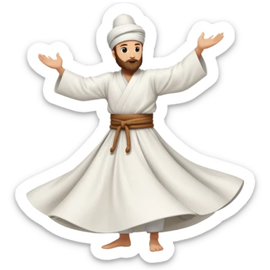 A whirling dervish sticker
