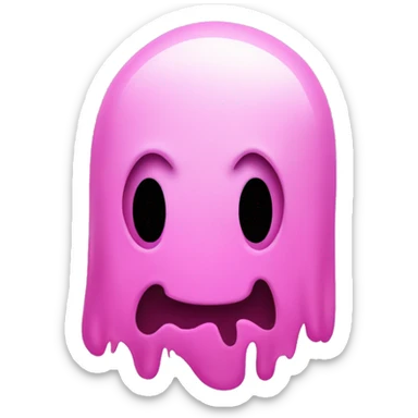 pink ghost face  sticker