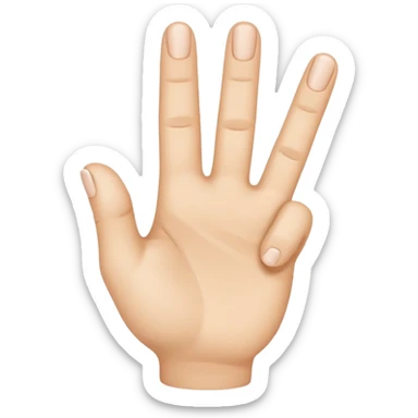 “Emoji-style hand making the letter ‘L’, with the index finger slightly curved. Clean, simple design, smooth shapes, neutral skin tone. White or transparent background, high resolution.” sticker