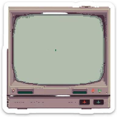 CRT screen cracked with a blinking “404” sticker