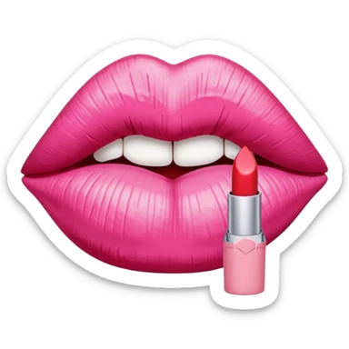 Light pink kiss print  sticker