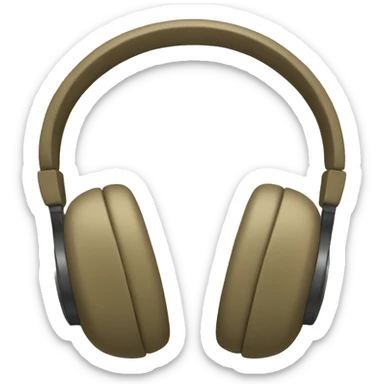 Khaki headphones sticker
