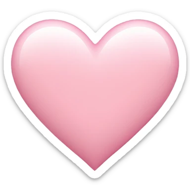 light pink heart  sticker