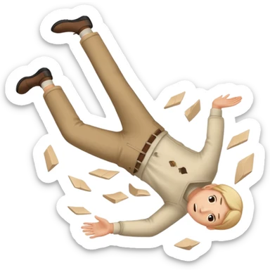 Falling on the floor but gender neutral sticker