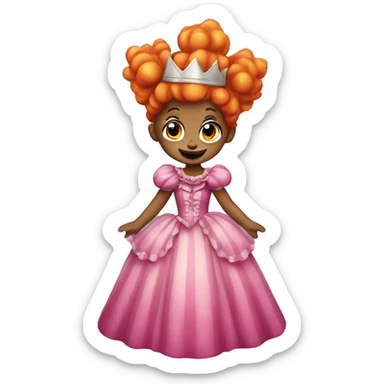 Clown in a princess dress sticker