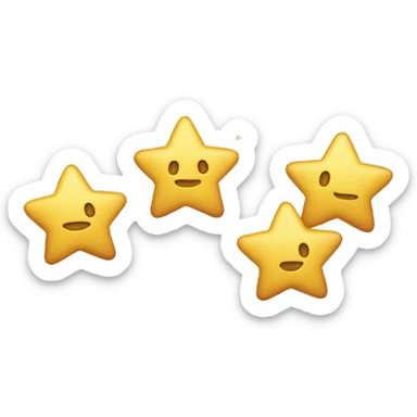 3 little stars  sticker