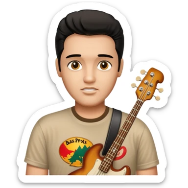 Elvis Presley wearing a bass pro shops tshirt sticker