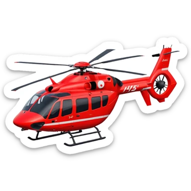 Rescue Helicopter - Airbus H145 (Model Year: 2021) (Iconic colour: Red with white) sticker