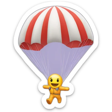 Squelette qui saute en parachute sticker