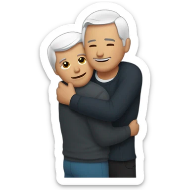 Joaquin Lopez Doriga hugging to Andres Manuel Lopez Obrador fronted sticker