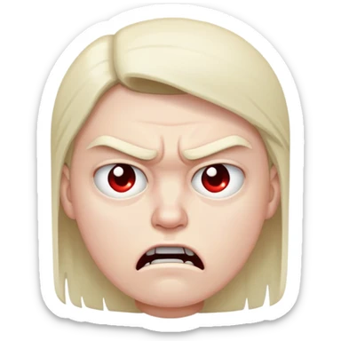 Angry sad disappointed sticker