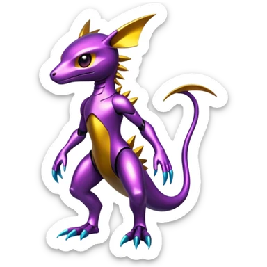 Modern Cyber Lombax-Fakémon-creature, full body sticker