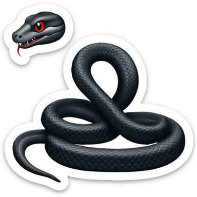 Snake black shadow sticker