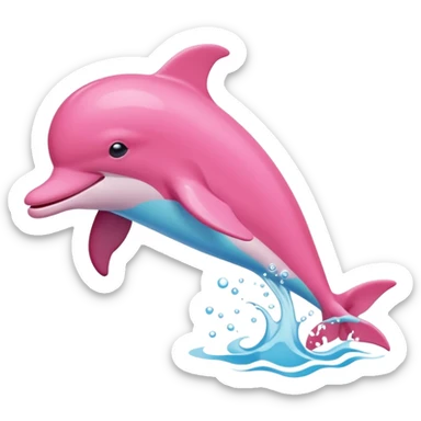 Pink dolphin sticker