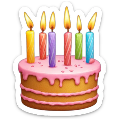 birthday-cake-with-two-candles sticker
