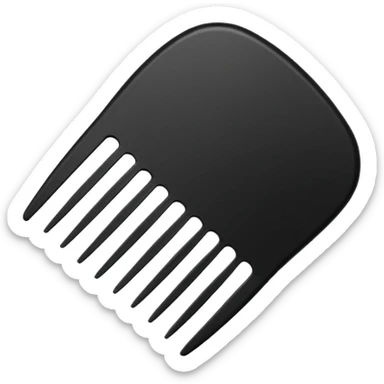 round hair comb sticker