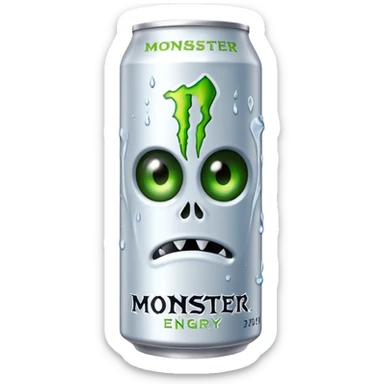 Monster branco bebida energética  sticker