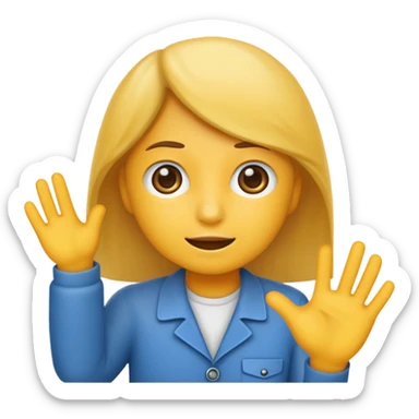 An emoji where the students needs help sticker