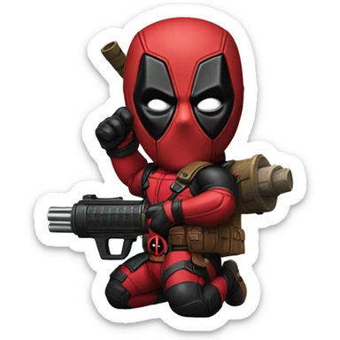 Deadpool rocket launcher sticker