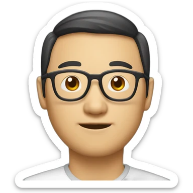 une asiatique à lunette sticker