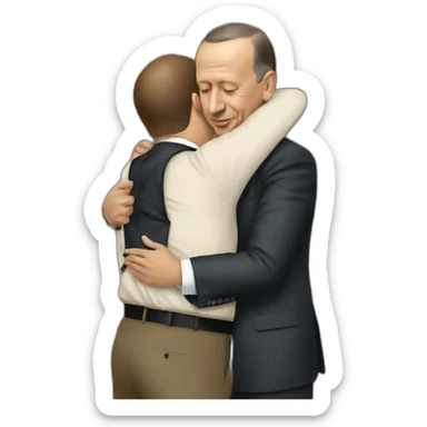 Erdogan hug eiffel sticker