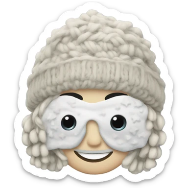 Winter emoji cozy  sticker