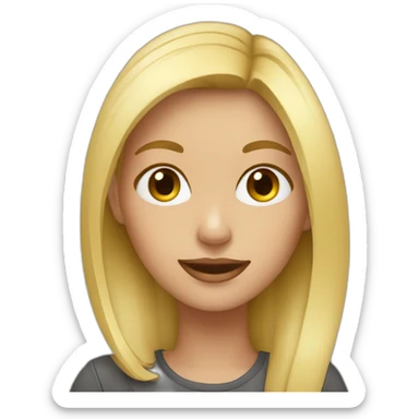 blond girl blogger sticker