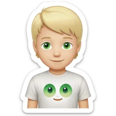 malte blond boy six seve t-shirt gröna ögon crazy sticker