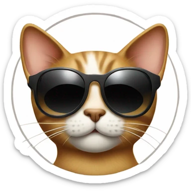 Cat with sunglasses sticker
