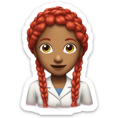 Wendy’s girl red braids sticker