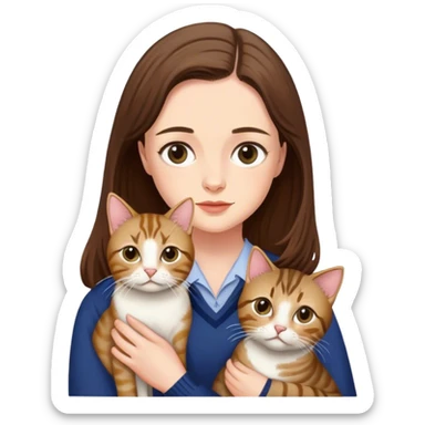 Rory Gilmore with a tabby cat sticker