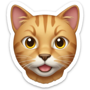 Cat with muscles sticker