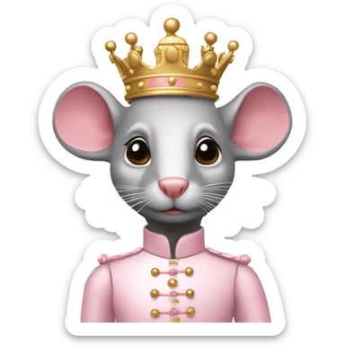Nutcracker rat queen soft pink sticker