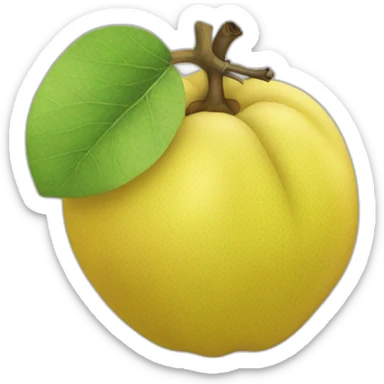 Quince fruit sticker