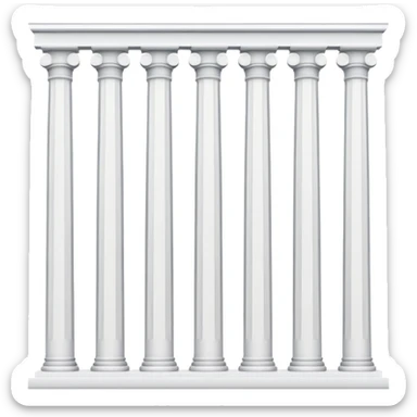 A minimalistic diagram or a set of neat columns and lines arranged logically and symmetrically, without numbers or signatures. sticker