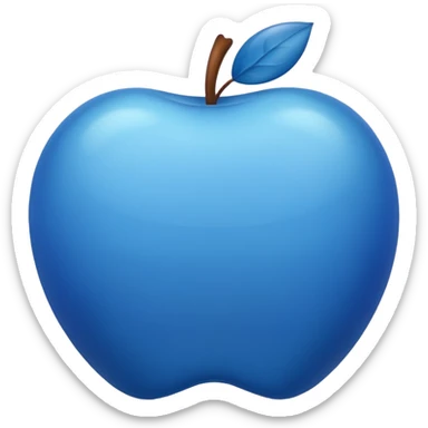 Une pomme bleu sticker