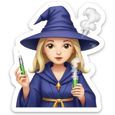 female wizard vape weed sticker