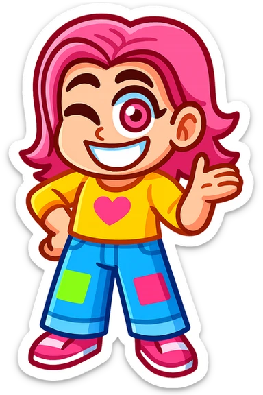 Extract every character from the picture. there is  5 character. So i need total 5 images of the character including the clothes and accessories they are wearing, and place on a transparent background. Keep the original style and appearance exactly the same. and separately give me the each character picture

 sticker