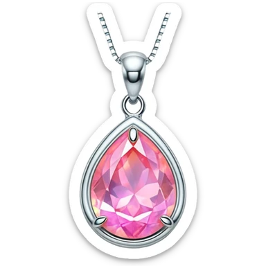Pink Fire Opal Pendant  sticker