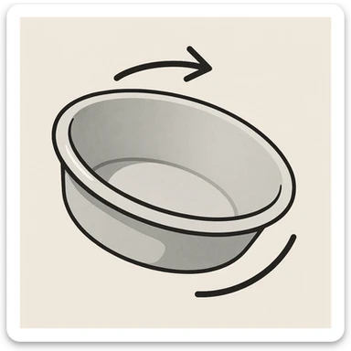 Bacino ruotato in senso orario sticker