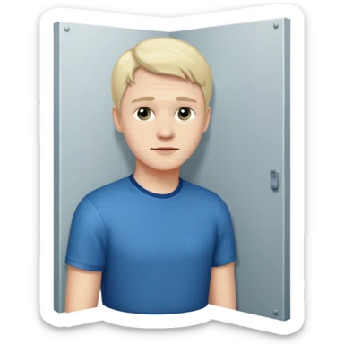 Can u make a photo of Danial Larson standing in the corner sticker