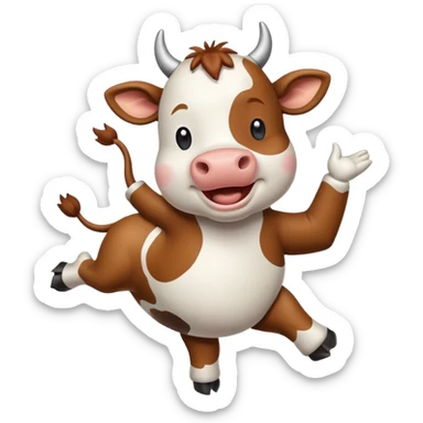 cow dancing sticker