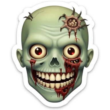 faça um zumbi mostrando o dente sticker