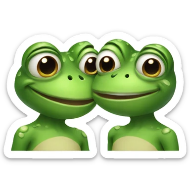 2 frog bestfriends sticker