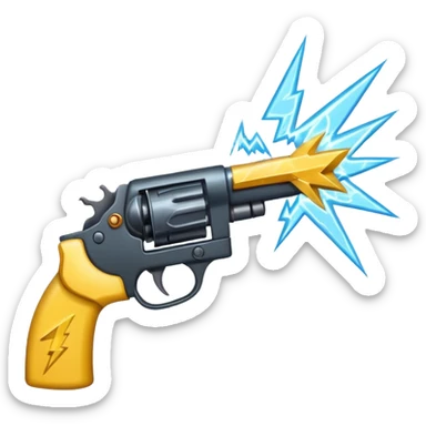 give me a gun which has lightning and thunder in it 
 sticker