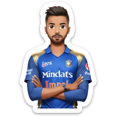 Hardik Pandya in Mumbai Indians IPL 2025 team sticker