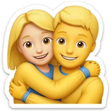 A hug emoji sticker